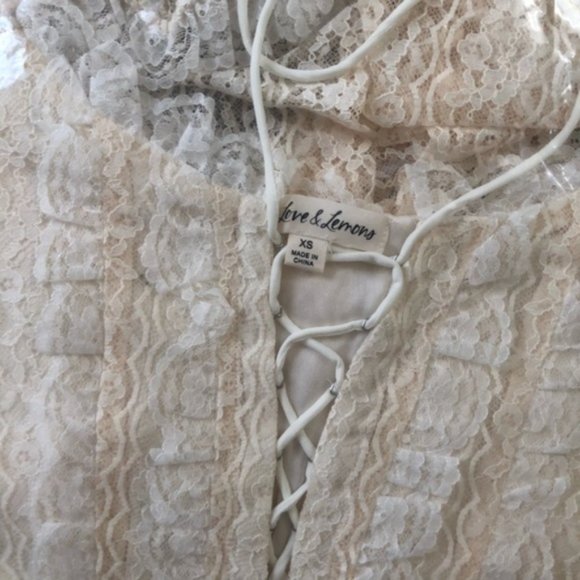 NWOT For Love & Lemons Carrie Crop Top - Ivory - Picture 4 of 5